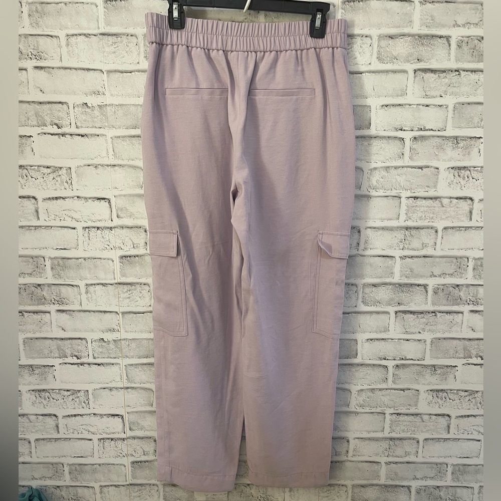 Women’s a new day light purple cargo straight leg ankle pants, size medium - Picture 2 of 4